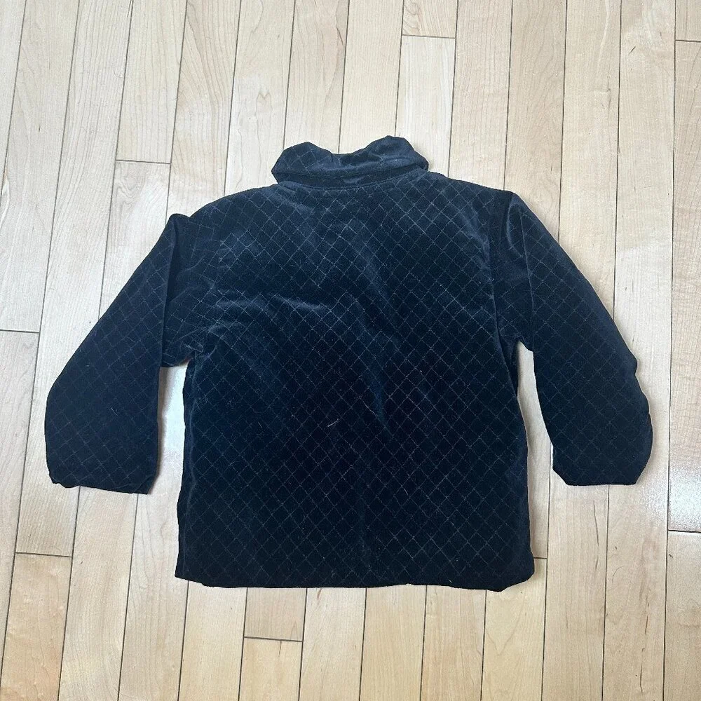Baby GAP Vintage VELVET Quilted Jacket Coat Size 2T-3T Red satin Lining